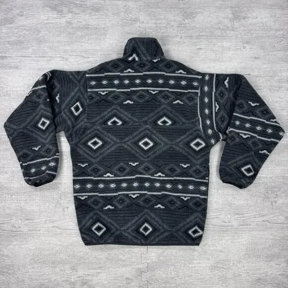 Patagonia Synchilla Men's XS Grey Eyota Forge Aztec Southwestern Fleece Pullover - Picture 9 of 10